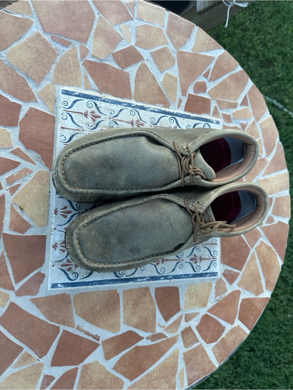 Twisted Men's Suede Loafers in Taupe Brown size 11.5